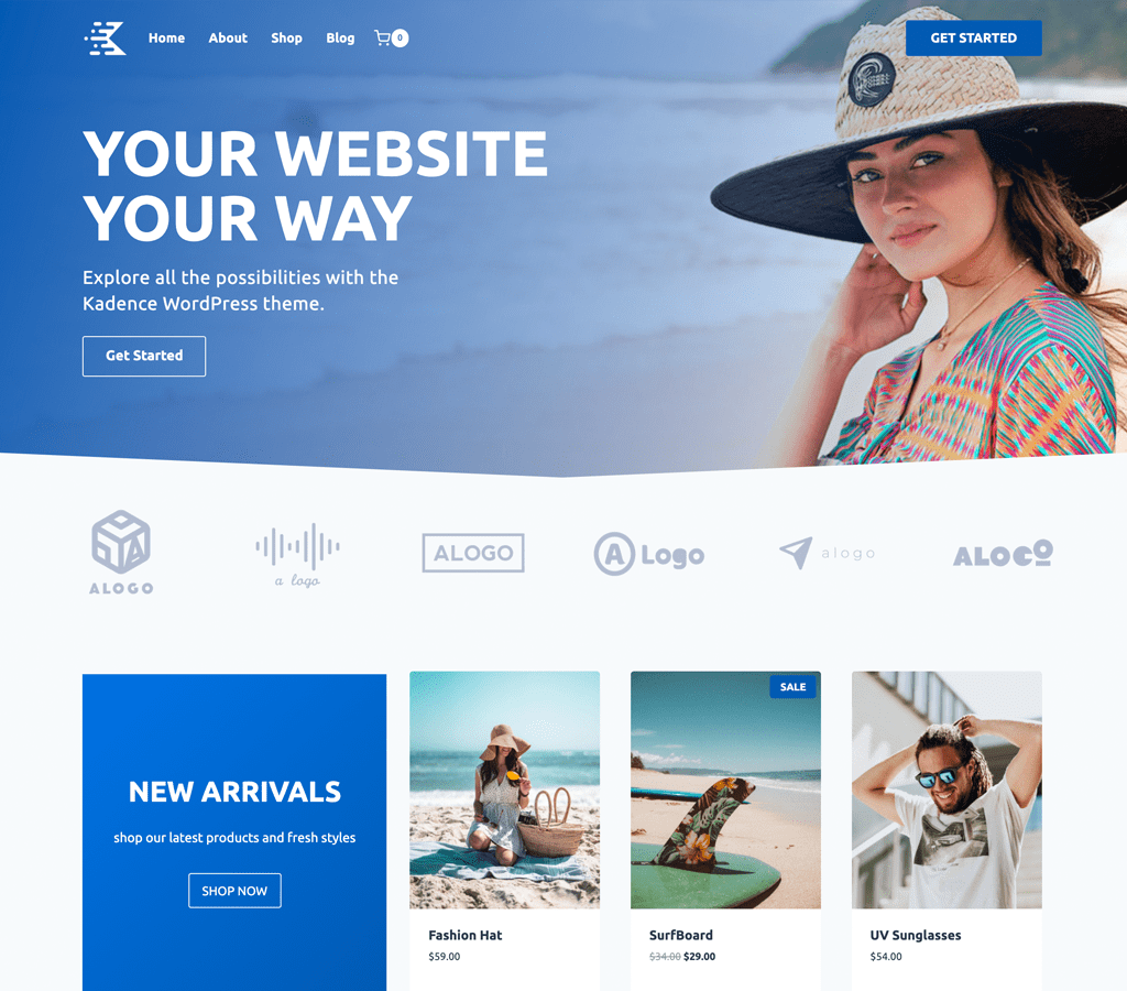 Kadence — скриншот темы из WordPress.org